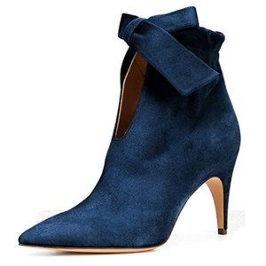 XYD Classical Pointy Toe Ankle Booties Dress Low